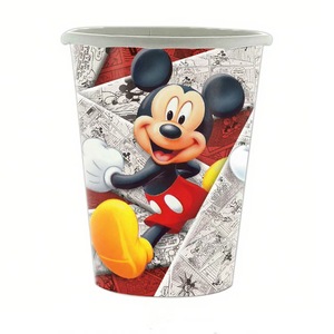 Kit de vaisselle jetable pour fête d'<span class=keywords><strong>anniversaire</strong></span>, thème <span class=keywords><strong>Mickey</strong></span> Mouse dessin animé noir et rouge, comprenant assiettes en papier, gobelets et nappe - Product Image 5