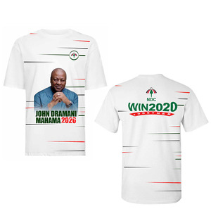 Stampa personalizzata Ghana campagna materiali 100% poliestere elezioni politiche T Shirt - Product Image 1