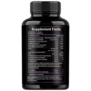 Capsules de biotine, collagène et vitamines <span class=keywords><strong>pour</strong></span> femmes adultes, complément beauté, favorise la croissance des cheveux, de la peau et des ongles, 60 unités, végétalien, sans gluten - Product Image 6