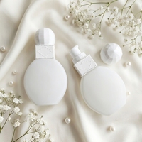 Flacon pompe de luxe en verre vide pour fond de teint et lotion, 50 ml, personnalisable, faible MOQ, pour soins de la peau et maquillage