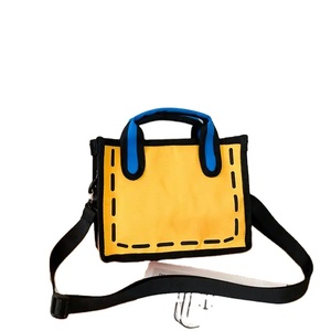 Nouveau sac fourre-tout comique en 3D imprimé de dessins animés en 2D avec logo personnalisé pour femmes et filles - Product Image 1