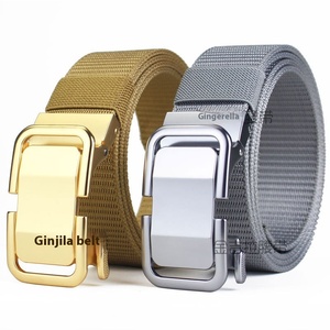 Cinturón táctico informal que combina con todo para hombre, nuevo automático para jóvenes para hebilla, piel de vaca con aleación de cuero nuevo y nailon de lona - Product Image 1