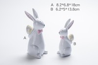 Bestseller Weiße Kleine Osterhasen-Keramikfiguren Porzellan-Osterhasen