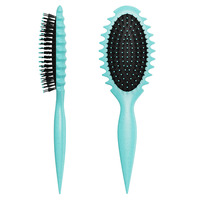 Brosse sèche-cheveux à air chaud, lisseur de cheveux, brosse démêlante à poils doux personnalisés, brosse de massage pour cheveux