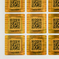 Étiquette inviolable originale Golden à usage unique Numéro de série unique Autocollants de code QR holographique anti-contrefaçon