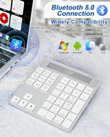 ABS 34 KEYS 2.4g Wireless Numpad Tastierino 2 in 1 Numpad Kalkulator Keyboard Numerik Bluetooth