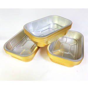 Vente flash : Barquettes rectangulaires en aluminium pour aliments de compagnie aérienne, micro-ondables, 580 ml, 750 ml, 930 ml, avec fermeture thermique et couvercle en plastique - Product Image 4