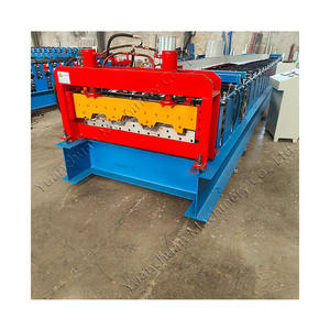 Behälter farbe Stahl fliesen form geräte Verschiedene Spezifikationen der Boden <span class=keywords><strong>deck</strong></span> press maschine Press fliesen form maschine - Product Image 1