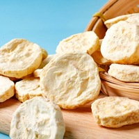 Gefreeze-droogde bananenplakjes, knapperige fruitstukjes voor ingrediënten/bakkerijen/snacks, groothandel, blokjes, 0 toegevoegde suiker, 0 vet
