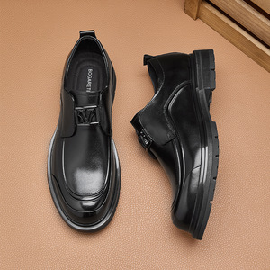 Zapatos de cordones de negocios casuales de cuero genuino de gama alta con mayor transpirabilidad para hombres - Product Image 1
