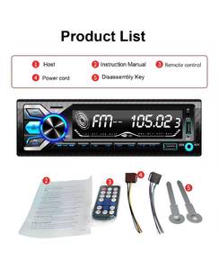 Mp3 Player <b>with</b> LCD Screen 1 Din Universal Audio BT APP <b>Control</b> Radio Car Black Box - Product Image 4