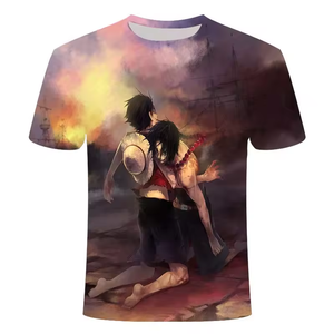 T-<span class=keywords><strong>shirt</strong></span> d'été en gros, style anime japonais Luffy's Brother, pour homme, coupe ample et décontractée, vêtements pour hommes, t-<span class=keywords><strong>shirt</strong></span> oversize - Product Image 4