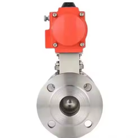 Válvulas de Bola con Brida de Acero Inoxidable 304/316 de Accionamiento Neumático de 2 Vías NSI 150LB para Automatización Industrial