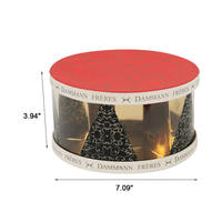 Boîte d'emballage cylindrique rose à fenêtre transparente, très vendue, pour présentation de cosmétiques, bijoux et bougies