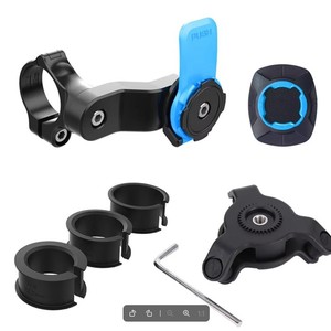 Soporte para teléfono de motocicleta y bicicleta, abrazadera de 22,2 mm con botón de presión para dispositivos de navegación - Product Image 1