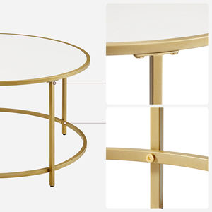 <span class=keywords><strong>VASAGLE</strong></span>-<span class=keywords><strong>Table</strong></span> de salon moderne en métal avec plateau en bois, <span class=keywords><strong>table</strong></span> <span class=keywords><strong>basse</strong></span> <span class=keywords><strong>ronde</strong></span> pour décoration de chambre - Product Image 4