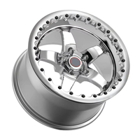 Jantes en alliage d'aluminium forgé sur mesure pour voitures de tourisme, 2 pièces, 16 pouces, 15-24 pouces, chrome argenté, concaves profondes, avec système Beadlock, tout-terrain