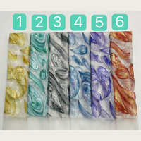 Tissu en tulle G4174 transparent brodé, 6 couleurs, satin froissé fluide effet marbré, perles 3D Phénix et sequins pour traîne de robe de mariée sirène