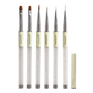 Herramientas Profesionales para Uñas: Pincel de Pelo Kolinsky con Punta Diagonal Plana para Terapia de Luz, Esculpido de Cristal, Pintura, Dibujo y Grabado - Product Image 1