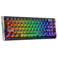 Clavier à interrupteurs magnétiques Attack Shark R68 HE en fibre de carbone, 8000Hz Rapid Trigger, 68 touches, précision RT de 0,005 mm, Snap Tap, RGB, Ink