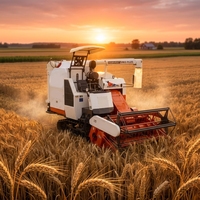 Moissonneuse-batteuse Wishope pour blé et riz, largeur de travail de 2200 mm et moissonneuses-batteuses à alimentation complète