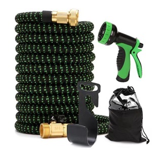 Tuyau d'arrosage de jardin rétractable automatique de 30 pieds (1 pouce) avec buse de pulvérisation pour le lavage de voitures et l'arrosage des plantes - Product Image 1