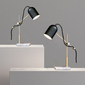 Hiện Đại Tối Giản Bắc Âu LED Bàn Đèn Sắt Đá Cẩm Thạch Mô Hình Cho Phòng Khách Phòng Ngủ Nghiên Cứu Đơn Giản Điện Cung Cấp Điện - Product Image 2