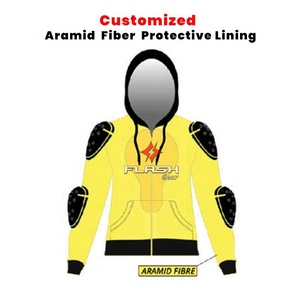 Áo Khoác Nỉ Có Mũ Đi Xe Máy, Áo Bảo Vệ Bằng Sợi Aramid Lót Bảo Vệ Cho Người Đi Xe Đạp Đường Phố Áo Khoác Có Mũ - Product Image 2