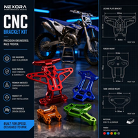 Support de plaque d'immatriculation, support de garde-boue, support de carénage de réservoir, support de guide-chaîne en aluminium CNC pour moto, sur mesure, avec dessin OEM requis