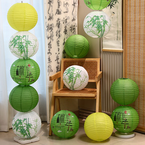Lanternes traditionnelles chinoises en papier de bambou pour les décorations du Festival des Bateaux-Dragons, lanternes de sol, ornements de lanternes, lanternes - Product Image 4