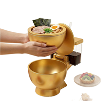 Bol à ramen fantaisie en acier inoxydable avec support amovible pour boissons, idéal pour soupes, collations et bonbons