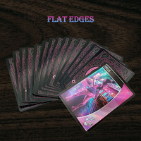 Cartes à collectionner holographiques personnalisées, service OEM, jeux de cartes personnalisés avec lamination brillante, bords plats et impression couleur intégrale