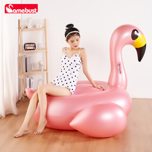 Flotador Inflable de Flamenco Rosa Grande para Adultos, Cama Flotante para Piscina, Decoración para Fiestas al Aire Libre - Product Image 2