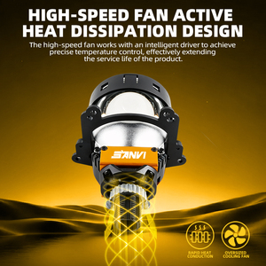 Sanvi A45 Lente de Proyector Mini Bi-LED de 3.0 Pulgadas 6000K 72W 12V Doble Chip Doble Reflector para Actualización de Faros de Coche - Product Image 4