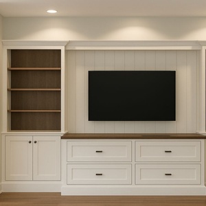 Custom Modern Wooden TV Cabinet Living Room <strong>Storage</strong> Wall <strong>Unit</strong> TV Side <strong>Storage</strong> - Product Image 5