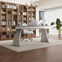 Bureau en forme de L en bois de luxe de style léger bureau d'étude de sensation haut de gamme simple maison moderne salon bureau d'ordinateur