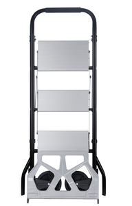 Chariot à main pliable en aluminium robuste avec échelle à 3 marches, chariot à plateforme à 2 roues pour la maison, le bureau et l'entrepôt - Product Image 2