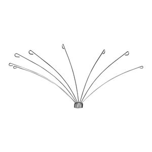 Barres de support pour rideau de douche, 76 cm, design circulaire à 180 degrés, pour utilisation dans la salle de bain - Product Image 1