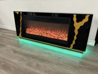 Gran oferta de alta calidad, muebles de sala de estar de lujo contemporáneos modernos, muebles con espejo de madera glamorosos blancos, soporte de TV con espejo