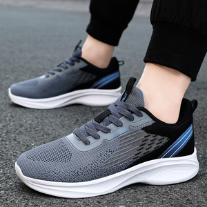 2024 chaussures <span class=keywords><strong>de</strong></span> course décontractées pour hommes nouveau Style Fitness chaussures <span class=keywords><strong>de</strong></span> marche avec fermeture à lacets <span class=keywords><strong>pas</strong></span> <span class=keywords><strong>cher</strong></span> mouche tricot matériel supérieur pour le printemps - Product Image 1