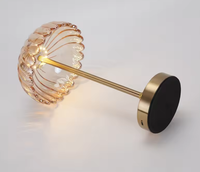 Lampe de table en verre de style Wabi-sabi, lumière d'ambiance de chevet, lumière d'ambiance romantique de luxe léger, style rétro français pour chambre à coucher.