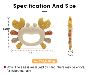 Mordedores de silicona sin BPA para bebés, juego de regalo para bebés, anillo de dentición, juguetes masticables sensoriales para bebés, mordedor para niños, dentición para bebés - Product Image 2