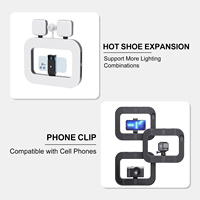 Anneau lumineux LED professionnel GVM de 18 pouces avec support et support pour téléphone, éclairage bicolore à intensité variable pour YouTube, vidéo en direct et maquillage