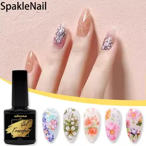 SparkleNail 10ml Transparent Nail Foil Glue 3d Transfer Printing Gel nail polish uv led OEM Private Label Wholesale suppliers