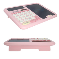 Calculatrice de bureau professionnelle couleur, grande, 12 chiffres, double alimentation, tablette mémo électronique manuscrite en plastique