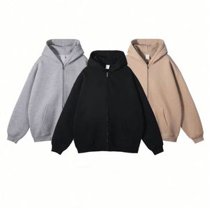 Sudaderas con Capucha y Cremallera Personalizadas al por Mayor con Logotipo Impreso, 420 Gramos, Alta Calidad, 100% Algodón Felpa, Invierno, Talla Grande, Impermeables - Product Image 1