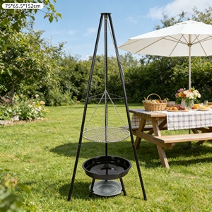 Accesorio para barbacoa: Ahumador <span class=keywords><strong>de</strong></span> <span class=keywords><strong>pellets</strong></span> para estufa, Parrilla giratoria tipo barco para barbacoa, Parrilla <span class=keywords><strong>de</strong></span> carbón para exteriores, Estufa <span class=keywords><strong>de</strong></span> leña para camping, Cocina <span class=keywords><strong>de</strong></span> barbacoa para exteriores - Product Image 6
