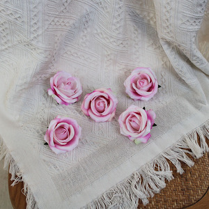 Cabeza de Flor Artificial de Seda de Terciopelo Rosa, Flor Artificial para Sombrero, Tocado, Caja de Regalo, Decoración para Bodas y Hogar, Fabricación de Corsages y Abanicos - Product Image 4