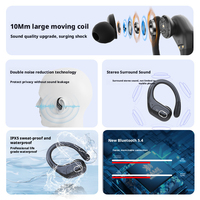 Écouteurs sans fil supra-auriculaires stéréo dynamiques à basses profondes avec chipset JL, AAC 5.4, micro, étanches IPX5 pour le gaming, le DJ, le sport et les voyages