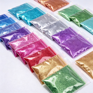 Paillettes en vrac populaires, sac de 1 kg, vente en gros, mélange holographique de paillettes épaisses pour globe de neige, tasses, cadeaux DIY, artisanat, paillettes épaisses KingCh - Product Image 1
